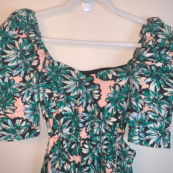 Zara Women Floral Printed Poplin Dress - Picture 11 of 13